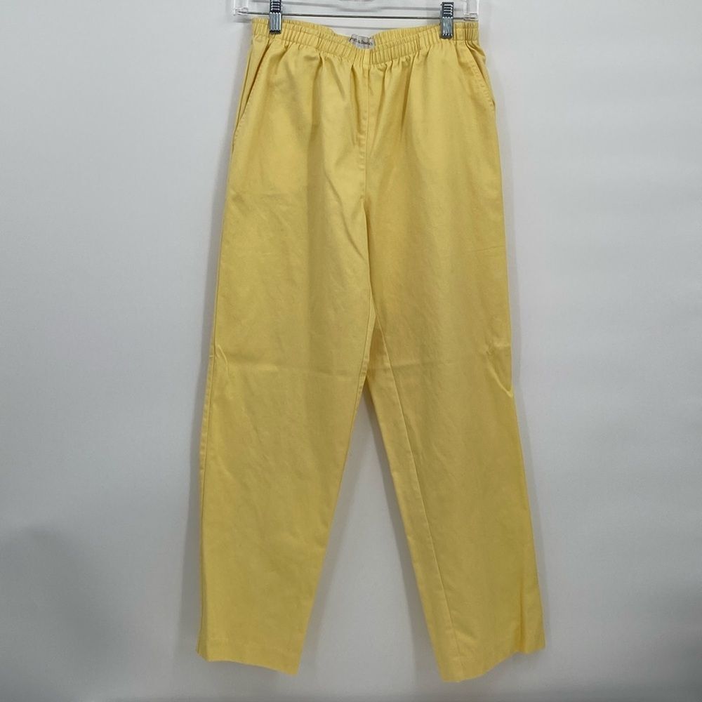 Draper's & Damon's Petite Yellow Elastic Waist Pants Slacks 6P